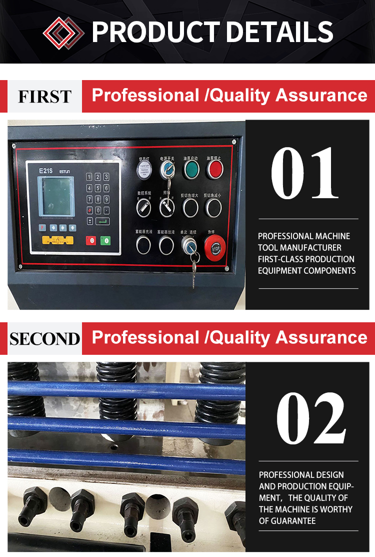 E21 8*2500 Hidrolik Cnc Giyotin Makas Makinası Sac Sac Kesim