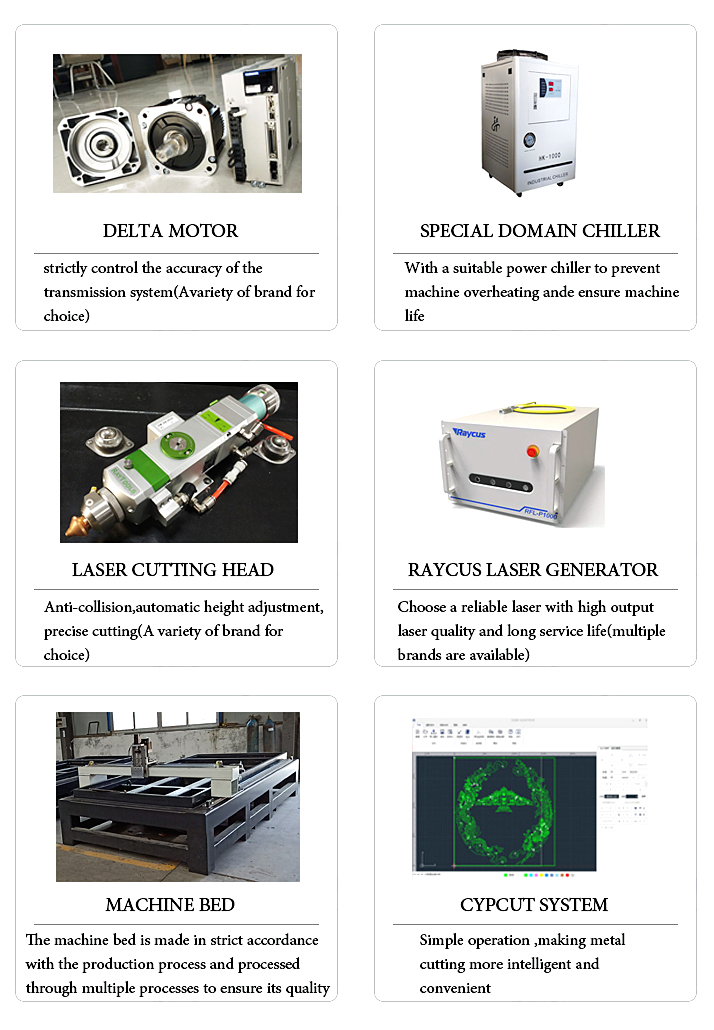 High Power Precision 1000w 1500w 2000w China Fiber Laser Cutting Machine Yüksek Güç Hassas 1000w 1500w 2000w Çin Fiber Lazer Kesim Makinesi