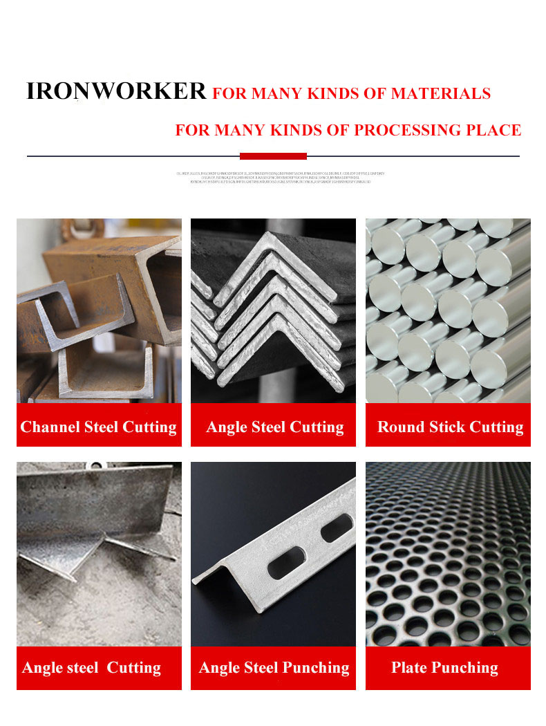 Hydraulic Ironworker 25 Ton Hand Tools Hydraulic Combined Punching And Cutting Machine Hidrolik Demirci 25 Tonluk El Aletleri Hidrolik Kombine Delme ve Kesme Makinesi