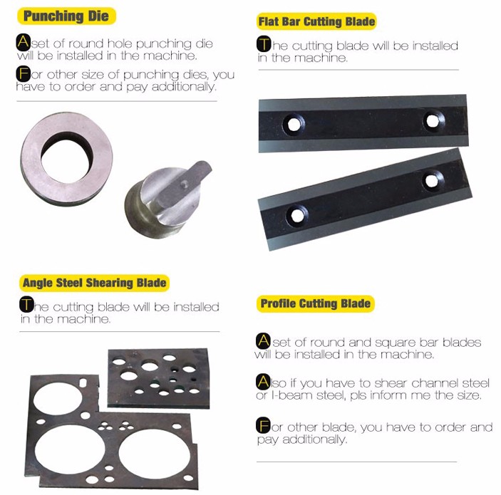 Q35y Serisi Çok Fonksiyonlu Hidrolik Demir İşçisi Kombine Kesme ve Delme Makinesi