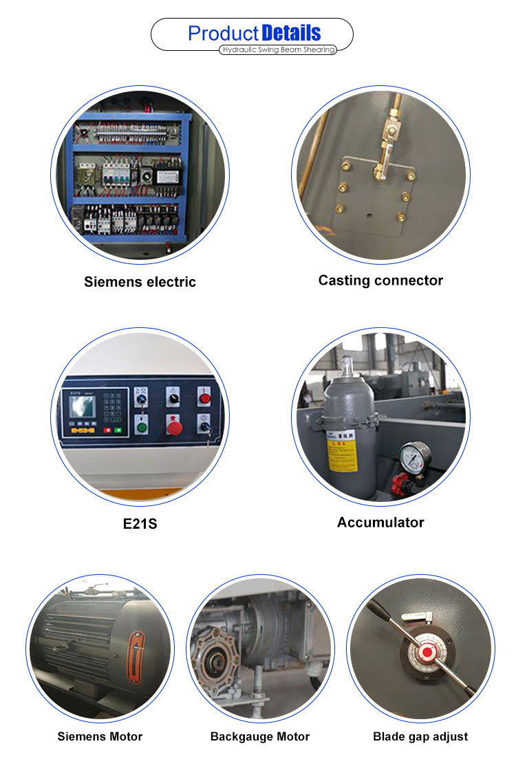 Qc12y-6x5000 Cnc Hydraulic Shearing Machine For Sheet Metal Cutting With Ce Ce ile Sac Kesme için Qc12y-6x5000 Cnc Hidrolik Kesme Makinesi